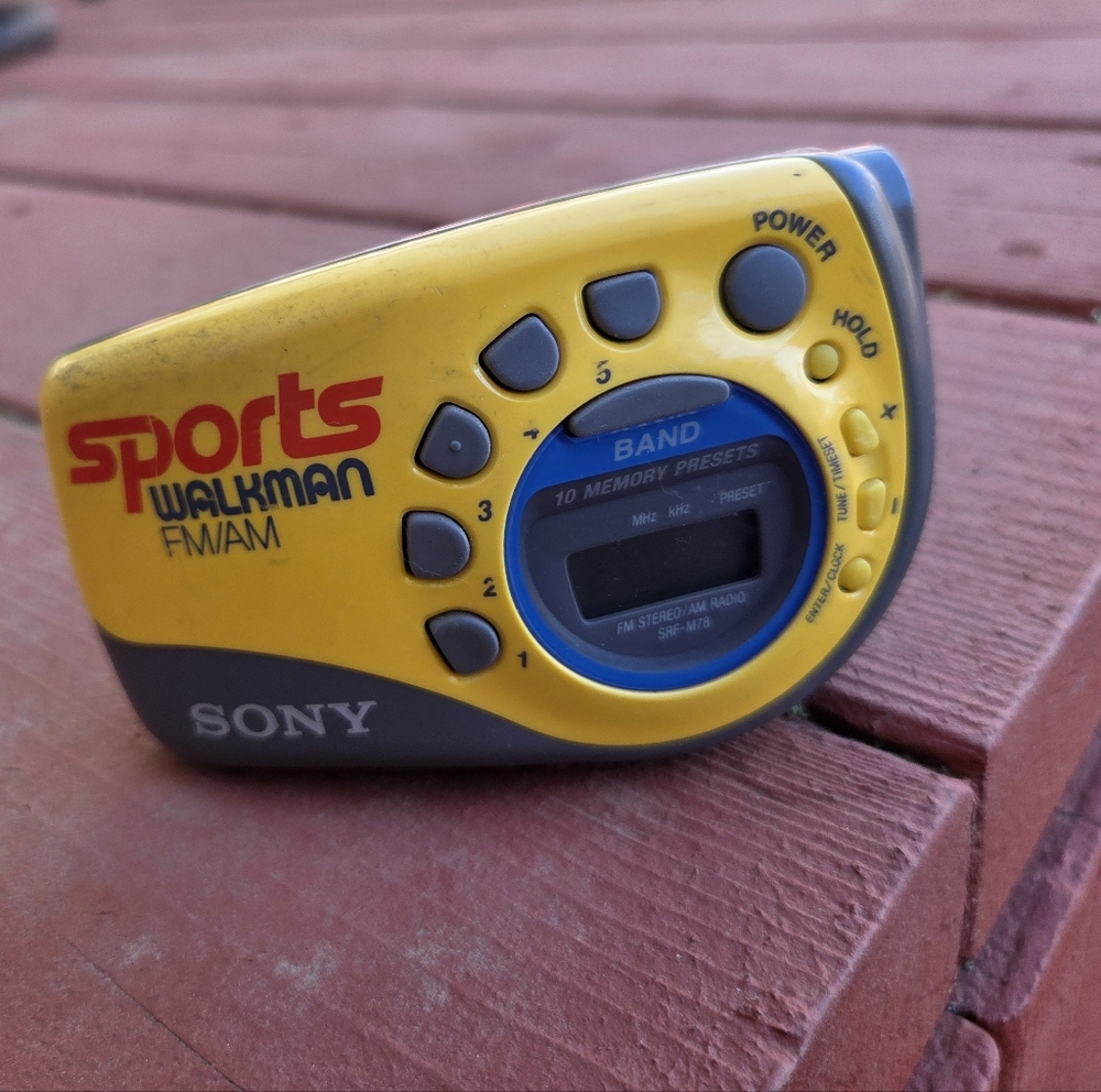 Sony Sports Walkman Yellow with Gray Accents